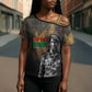 Thomas Sankara Cross Shoulder Shirt Burkina Faso Africa Self-Reliance Message and Military Portrait - African Pride