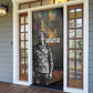 Thomas Sankara Door Cover Burkina Faso Africa Self-Reliance Message and Military Portrait - African Pride