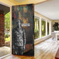 Thomas Sankara Door Cover Burkina Faso Africa Self-Reliance Message and Military Portrait - African Pride