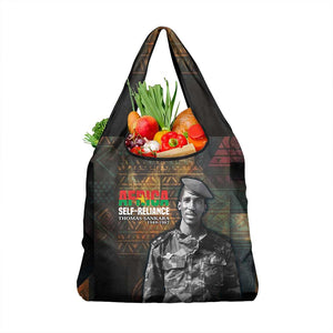 Thomas Sankara Grocery Bag Burkina Faso Africa Self-Reliance Message and Military Portrait - African Pride