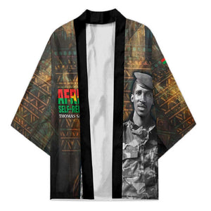 Thomas Sankara Kimono Burkina Faso Africa Self-Reliance Message and Military Portrait - African Pride