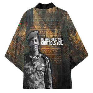 Thomas Sankara Kimono Burkina Faso Africa Self-Reliance Message and Military Portrait - African Pride
