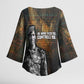 Thomas Sankara Kimono Sleeve Blouse Burkina Faso Africa Self-Reliance Message and Military Portrait - African Pride