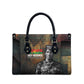 Thomas Sankara Leather Bag Burkina Faso Africa Self-Reliance Message and Military Portrait - African Pride