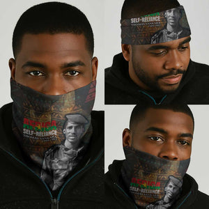 Thomas Sankara Neck Gaiter Burkina Faso Africa Self-Reliance Message and Military Portrait - African Pride