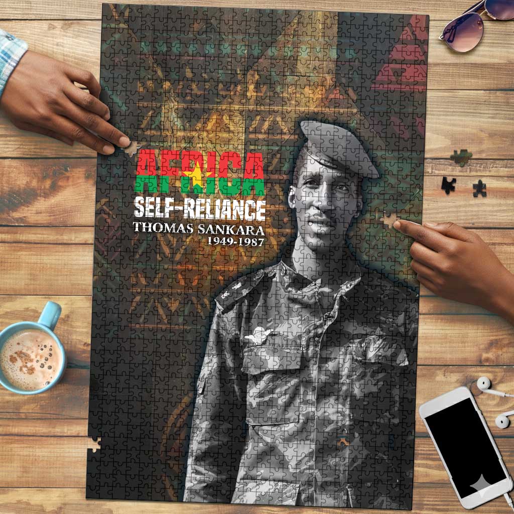 Thomas Sankara Puzzle Burkina Faso Africa Self-Reliance Message and Military Portrait - African Pride