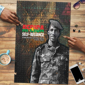 Thomas Sankara Puzzle Burkina Faso Africa Self-Reliance Message and Military Portrait - African Pride