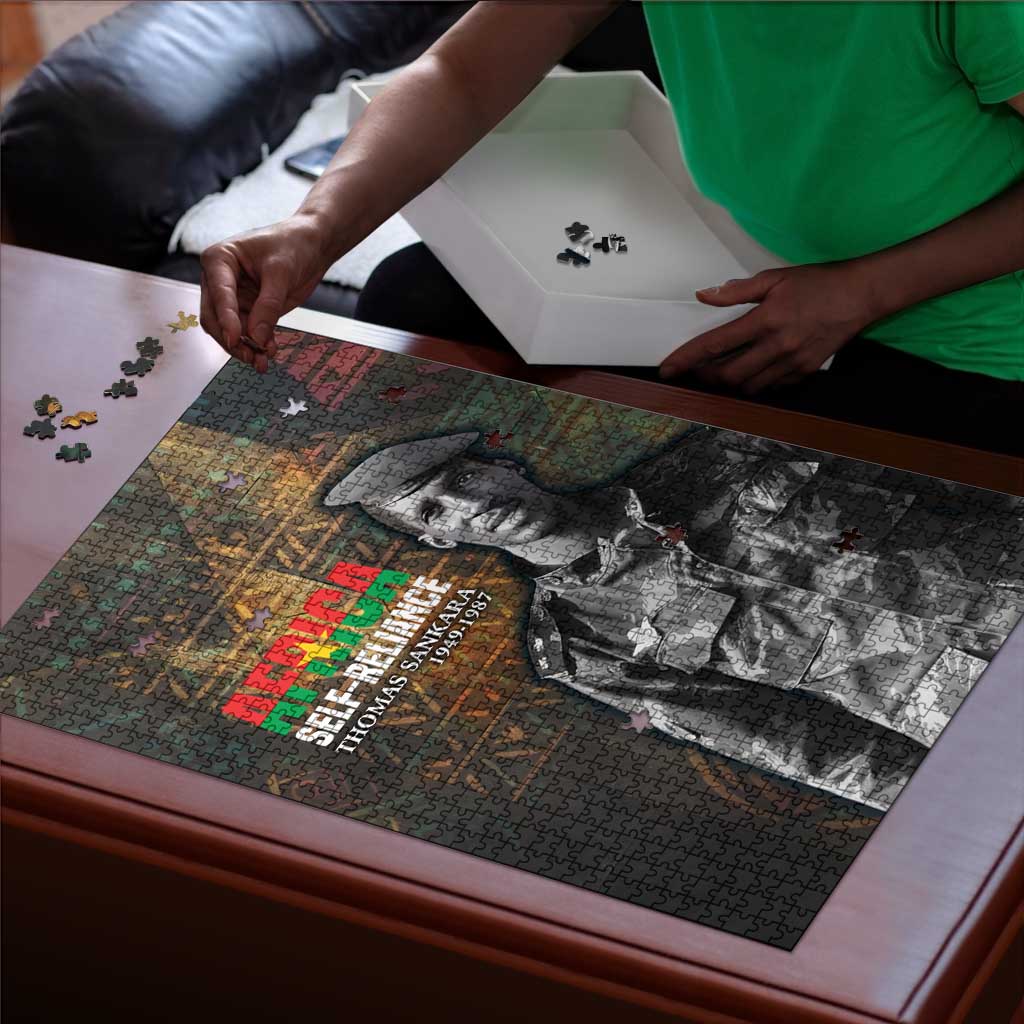 Thomas Sankara Puzzle Burkina Faso Africa Self-Reliance Message and Military Portrait - African Pride