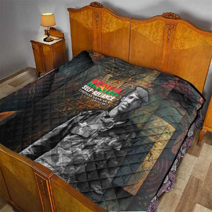 Thomas Sankara Quilt Burkina Faso Africa Self-Reliance Message and Military Portrait - African Pride