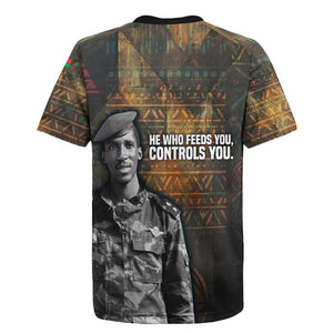 Thomas Sankara Rugby Jersey Burkina Faso Africa Self-Reliance Message and Military Portrait - African Pride