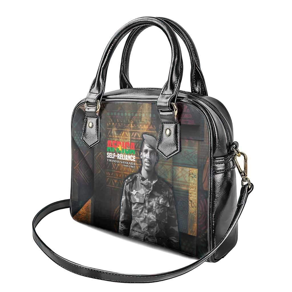 Thomas Sankara Shoulder Handbag Burkina Faso Africa Self-Reliance Message and Military Portrait - African Pride