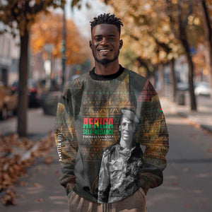 Thomas Sankara Sweatshirt Burkina Faso Africa Self-Reliance Message and Military Portrait - African Pride