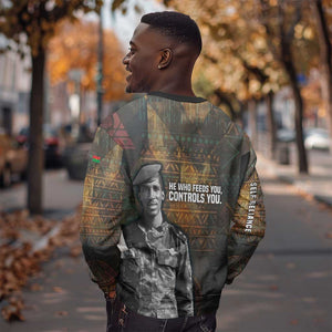 Thomas Sankara Sweatshirt Burkina Faso Africa Self-Reliance Message and Military Portrait - African Pride