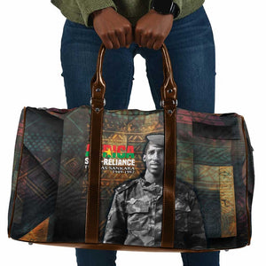 Thomas Sankara Travel Bag Burkina Faso Africa Self-Reliance Message and Military Portrait - African Pride