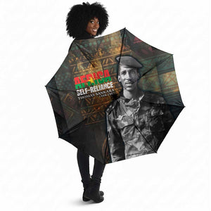 Thomas Sankara Umbrella Burkina Faso Africa Self-Reliance Message and Military Portrait - African Pride