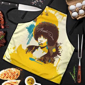 Angela Davis Apron Bold Pop Art Style Freedom Is a Constant Struggle Quote Civil Rights Activist - African Pride