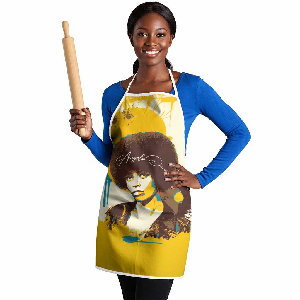 Angela Davis Apron Bold Pop Art Style Freedom Is a Constant Struggle Quote Civil Rights Activist - African Pride