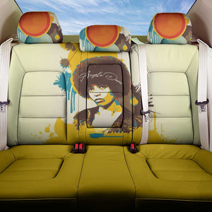 Angela Davis Back Car Seat Cover Bold Pop Art Style Freedom Is a Constant Struggle Quote Civil Rights Activist - African Pride