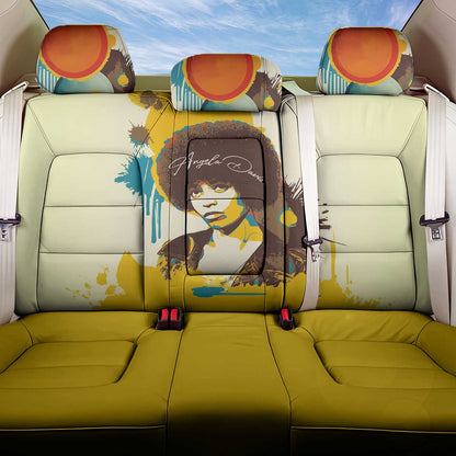 Angela Davis Back Car Seat Cover Bold Pop Art Style Freedom Is a Constant Struggle Quote Civil Rights Activist - African Pride