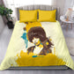 Angela Davis Bedding Set Bold Pop Art Style Freedom Is a Constant Struggle Quote Civil Rights Activist - African Pride