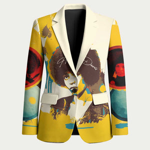 Angela Davis Blazer Bold Pop Art Style Freedom Is a Constant Struggle Quote Civil Rights Activist - African Pride