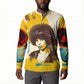 Angela Davis Button Sweatshirt Bold Pop Art Style Freedom Is a Constant Struggle Quote Civil Rights Activist