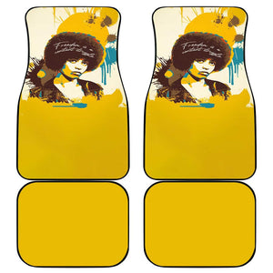 Angela Davis Car Mats Bold Pop Art Style Freedom Is a Constant Struggle Quote Civil Rights Activist - African Pride