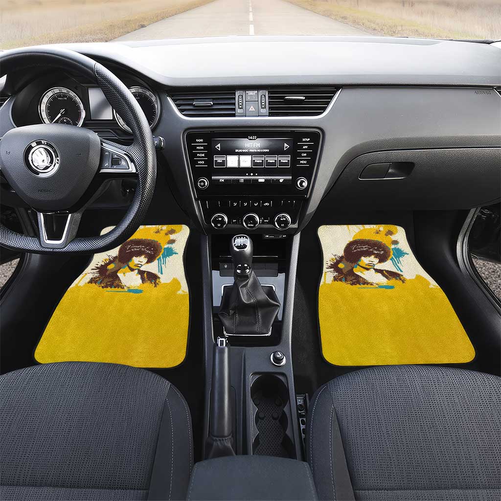 Angela Davis Car Mats Bold Pop Art Style Freedom Is a Constant Struggle Quote Civil Rights Activist - African Pride