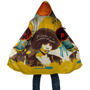 Angela Davis Cloak Bold Pop Art Style Freedom Is a Constant Struggle Quote Civil Rights Activist - African Pride