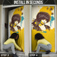 Angela Davis Door Cover Bold Pop Art Style Freedom Is a Constant Struggle Quote Civil Rights Activist - African Pride