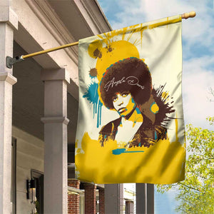 Angela Davis Garden Flag Bold Pop Art Style Freedom Is a Constant Struggle Quote Civil Rights Activist - African Pride