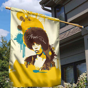 Angela Davis Garden Flag Bold Pop Art Style Freedom Is a Constant Struggle Quote Civil Rights Activist - African Pride