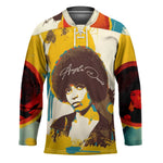 Angela Davis Hockey Jersey Bold Pop Art Style Freedom Is a Constant Struggle Quote Civil Rights Activist - African Pride