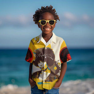 Angela Davis Kid Hawaiian Shirt Bold Pop Art Style Freedom Is a Constant Struggle Quote Civil Rights Activist TS04