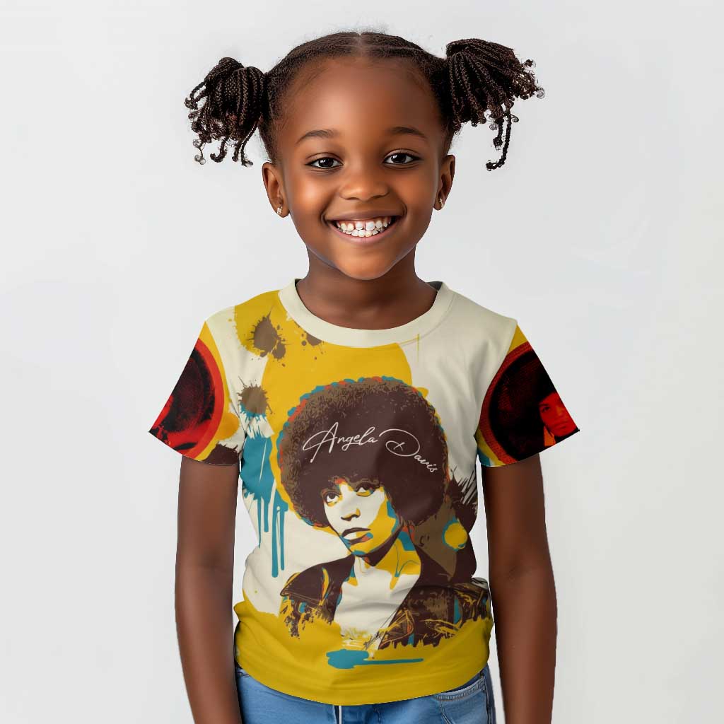Angela Davis Kid T shirt Bold Pop Art Style Freedom Is a Constant Struggle Quote Civil Rights Activist TS04