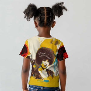 Angela Davis Kid T shirt Bold Pop Art Style Freedom Is a Constant Struggle Quote Civil Rights Activist TS04