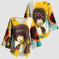 Angela Davis Kimono Sleeve Blouse Bold Pop Art Style Freedom Is a Constant Struggle Quote Civil Rights Activist - African Pride