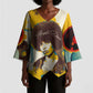 Angela Davis Kimono Sleeve Blouse Bold Pop Art Style Freedom Is a Constant Struggle Quote Civil Rights Activist - African Pride