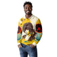 Angela Davis Long Sleeve Polo Shirt Bold Pop Art Style Freedom Is a Constant Struggle Quote Civil Rights Activist - African Pride