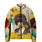 Angela Davis Padded Jacket Bold Pop Art Style Freedom Is a Constant Struggle Quote Civil Rights Activist - African Pride