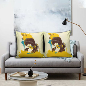 Angela Davis Pillow Cover Bold Pop Art Style Freedom Is a Constant Struggle Quote Civil Rights Activist - African Pride