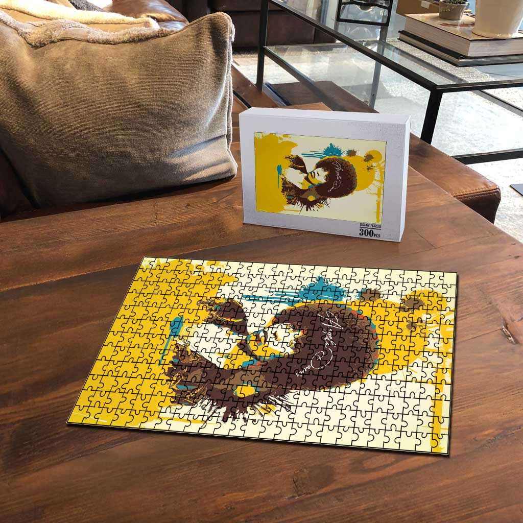 Angela Davis Puzzle Bold Pop Art Style Freedom Is a Constant Struggle Quote Civil Rights Activist - African Pride