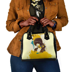 Angela Davis Shoulder Handbag Bold Pop Art Style Freedom Is a Constant Struggle Quote Civil Rights Activist - African Pride