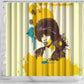 Angela Davis Shower Curtain Bold Pop Art Style Freedom Is a Constant Struggle Quote Civil Rights Activist - African Pride