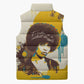 Angela Davis Sleeveless Puffer Jacket Bold Pop Art Style Freedom Is a Constant Struggle Quote Civil Rights Activist - African Pride
