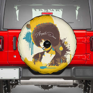 Angela Davis Spare Tire Cover Bold Pop Art Style Freedom Is a Constant Struggle Quote Civil Rights Activist - African Pride