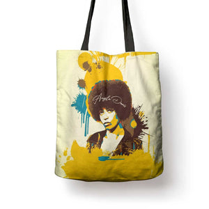 Angela Davis Tote Bag Bold Pop Art Style Freedom Is a Constant Struggle Quote Civil Rights Activist - African Pride