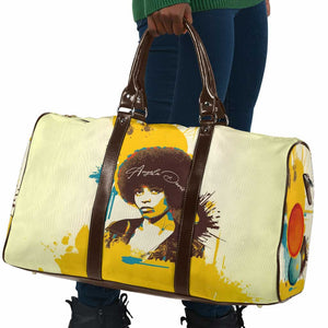 Angela Davis Travel Bag Bold Pop Art Style Freedom Is a Constant Struggle Quote Civil Rights Activist - African Pride