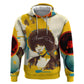 Angela Davis Zip Hoodie Bold Pop Art Style Freedom Is a Constant Struggle Quote Civil Rights Activist - African Pride