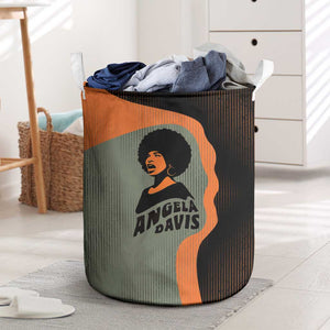 Angela Davis Laundry Basket Retro Graphic Design I Am Changing the Things I Cannot Accept Quote Civil Rights Empowerment Tribute - African Pride